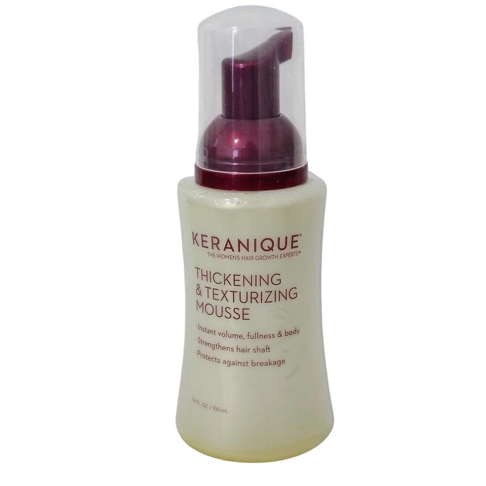 Keranique Thickening & Texturizing Mousse For Thin Hair 3.4 oz. Volume Fullness